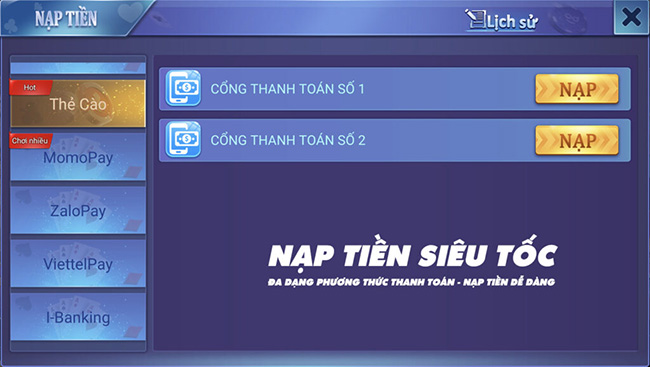 Cách nạp tiền IWIN trực tiếp trên in-app Cách nạp tiền IWIN trực tiếp trên in-app