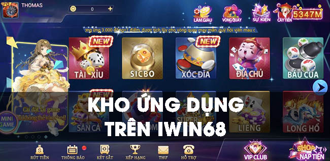 Kho ứng dụng đa dang trên Iwin