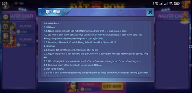 Luật và cách chơi game đặt bom IWIN68 Luật và cách chơi game đặt bom IWIN68