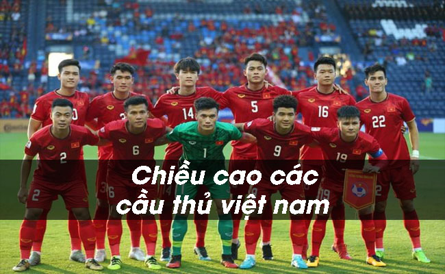 Chiều cao các cầu thủ Việt Nam: Ai sẽ là người cao nhất