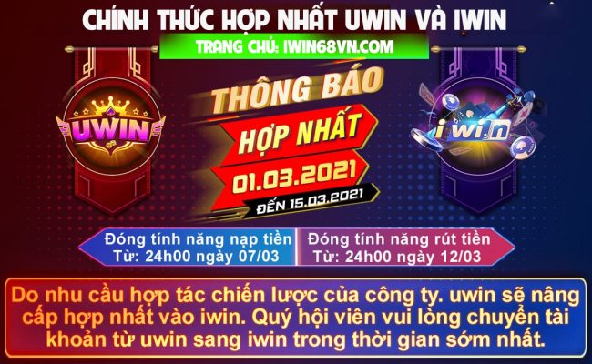 hợp nhất iwin và uwin