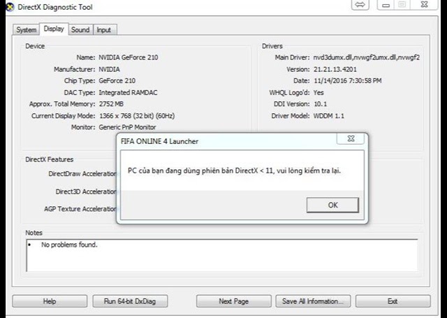 lỗi directx fifa online 4