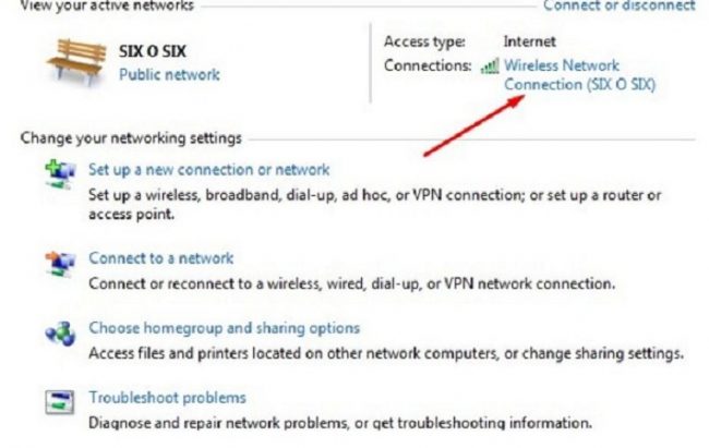 Chọn "Wireless Network Connection"