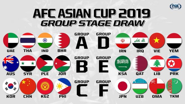 Có rất ít các đội tuyển khu vực Đông Nam Á tham dự Asian Cup 2019