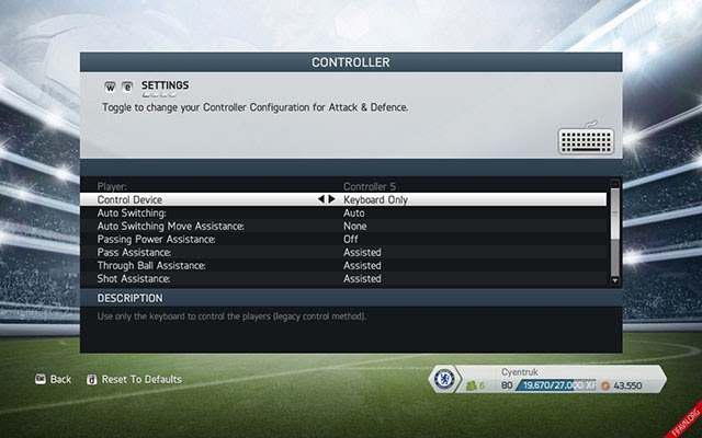 Cách chỉnh nút trong FIFA 18