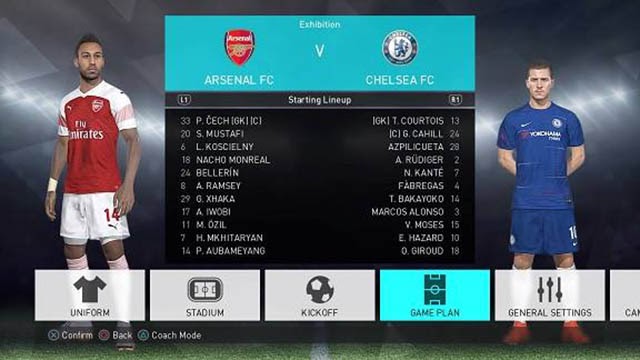 Hình ảnh trong PES 2018 cập nhật chuyển nhượng