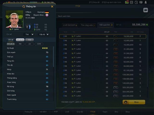 [Cập nhật mới] Top hậu vệ cánh phải hay nhất fifa online 3