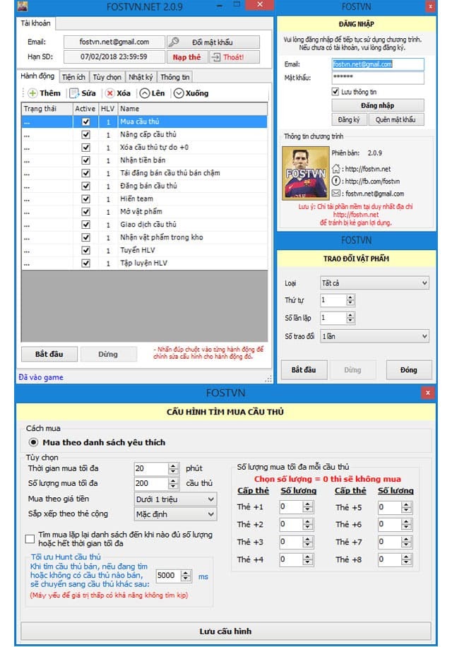 Phần mềm Auto FIFA Online 3 miễn phí phiên bản FO3 AUTO 3