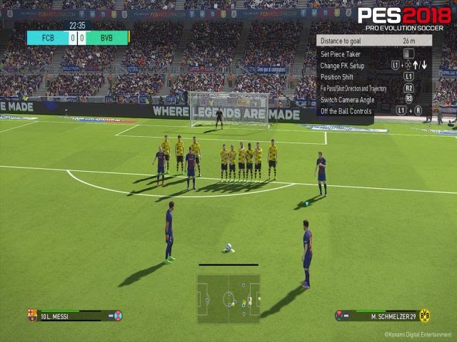 Cấu hình giữa PES vs FIFA